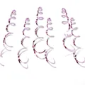 Pink and purple PVC spiral streamers with floral pattern for party background decoration - Pink Double Spiral