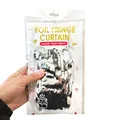 Silver foil fringe curtain in retail packaging for party and wedding decorations - 2 Meters / Silver