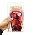 Detail of red foil fringe curtain packaging for party and holiday event decorations - 2 Meters / Red