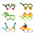 Mexican Fiesta party paper glasses set with sombrero, cactus, and guitar designs - Style 1 / Mexican Style Series 1