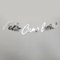 Spanish Feliz Cumpleaños silver glitter banner for birthday party wall decoration - Plain Mirror Silver