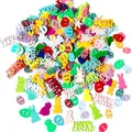 Colorful Easter confetti featuring bunnies, eggs and chicks for festive party table decor - Mixed Bunny Chick Egg Letters