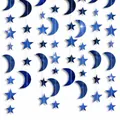 Blue glittering star and moon banner garlands for festive party and home ceiling decoration - Short / Blue