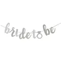 Ασημένιο glitter bride to be banner με σχέδιο δαχτυλίδι για διακόσμηση πάρτι γάμου - Ασημί