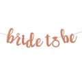 Γιρλάντα 'bride to be' ροζ χρυσό γκλίτερ με σχέδιο δαχτυλίδι για διακόσμηση πάρτι - Ροζ χρυσό