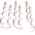 Set of 6 rose gold spiral PVC swirl hanging decorations for wedding and party backdrops - Rose Gold Double Spiral