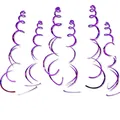 Vibrant purple metallic PVC spiral party hanging swirls for festive wedding decoration - Purple Double Spiral