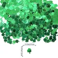 Green metallic shamrock confetti sequins for St. Patrick's Day DIY decor, 0.9x1.2cm size - Classic Dark Green Shamrock