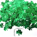Green St. Patrick's Day shamrock confetti sequins with 2.2cm size measurements - New Large Size Shamrock