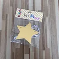 Golden mirror star bunting banner with white string for birthday party decoration - Solid Gold Star Garland