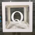 Boîte à ballons blanche transparente avec lettre Q pour décoration de baby shower - Lettre Q / Blanc