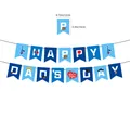 Blue Father's Day banner Happy Dad's Day bunting with tie and crown festive elements - Father's Day Banner