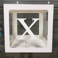 Boîte à ballons blanche transparente avec lettre X pour décoration de fête personnalisée - Lettre X / Blanc