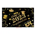 Achtergronddoek voor eindexamen 2023 in zwart en goud met glanzende pailletten decor - Zwart Goud Pailletten 2023 Stijl(MBYJHF001126003) / 180x110cm