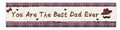 Détail de la bannière de fête des pères avec motif à carreaux et texte Best Dad Ever - Style Plaid Écossais Violet