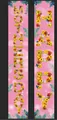 Vertical floral banners for Mother's Day party with Happy Mother's Day text and flowers - Floral Collage Style (Mother's Day Couplet 13)