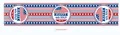 Detail of USA Independence Day banner with stars, stripes and Happy 4th of July logos - Stars and Stripes Background Circular Logo Style (Independence Day Banner 5)
