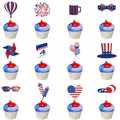 12er-Set Cupcake-Topper zum US-Unabhängigkeitstag mit patriotischen rot-weiß-blauen Motiven - Verschiedene Unabhängigkeitstag Styling Toppers (4980317728369)