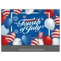 Independence Day backdrop banner featuring festive balloons fireworks and US flag theme - Independence Day Poster 1 (MDLRHF20220321002) / 180cmx110cm
