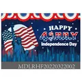US Independence Day backdrop with Statue of Liberty and red white blue flag patterns - Independence Day Poster 2 (MDLRHF20220322002) / 180cmx110cm