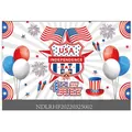 Independence Day backdrop with USA flag, balloons and fireworks for party decoration - Independence Day Poster 4 (NDLRHF20220325002) / 180cmx110cm
