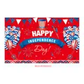 Independence Day backdrop with red white and blue balloons and fireworks banner - Independence Day Poster 8 (WLDLHF20220322)