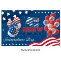 Independence Day party banner featuring 4th of July balloons and American flag stars - Independence Day Poster 9 (H20220325001)