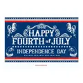 Independence Day party banner with Happy Fourth of July text and bald eagle design - Independence Day Poster 14 (WLDLHF20220303)