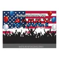Independence Day backdrop with 4th of July flag stars and festive balloons pattern - Independence Day Poster 16 (MDLRHF20220322001)