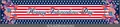 Independence Day outdoor party banner with American flag stars and festive balloons - Stars and Stripes Heart Floral and Balloons Style (Independence Day Banner 16)