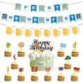 Σετ διακόσμησης Oktoberfest με πανό Prost, toppers και γερμανικά εορταστικά μοτίβα - Στυλ Δ