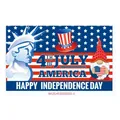 US Independence Day banner featuring patriotic gnomes and Statue of Liberty design - Independence Day Poster 22 (WLDLHF20220323)