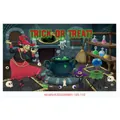 Detail of Halloween tapestry showing a witch, boiling cauldron, and black cat illustration - Poster Style 010