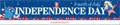 US Independence Day outdoor banner featuring Fourth of July motifs in red white and blue - Independence Day Eagle and Statue of Liberty Style (Independence Day Banner 24)