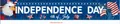 US Independence Day banner with Eagle, Statue of Liberty, and 4th of July flag design - Eagle and Statue of Liberty Celebration Style (Independence Day Banner 25)