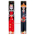 Bannières de porte Jour des Morts avec motifs colorés de Catrina et joueur de guitare - Crâne Motif Multicolore 015