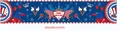 US Independence Day banner with Happy 4th of July eagle and fireworks graphics - Shield Greeting and Star Striped Hat Style (Independence Day Banner 26)
