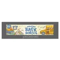 Detail of Back to School banner with school bus, globe, and books on blue background - WELCOME BACK TO SCHOOL (Blue Hand-drawn 016) / 300x50cm