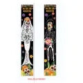 Vertical banners for Day of the Dead featuring skull bride and groom on black background - Skull Bride And Groom Style 003