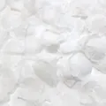 Close-up of white artificial rose petals with realistic woven texture for weddings - White