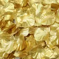 Artificial champagne gold rose petals made of non-woven fabric with metallic texture - Gold