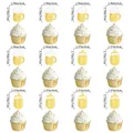 Διακοσμητικά cupcake για baby shower με σχέδια από μπύρα και μπιμπερό με γκλίτερ - Διακοσμητικά Cupcake Μπύρας για Μωρά