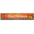Bannière de jardin pour Thanksgiving avec dinde et citrouille aux tons orange - Style Orange Rouge Fond en Bois Dindon (SGEJHF050052102)