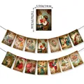 Victoria vintage Valentine banner set featuring Cupid and floral card decorations - Victorian Style Banner