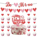 Set decorazioni glitterate per San Valentino con striscioni e topper per torte - Kit di Decorazione San Valentino B