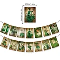 Vintage St. Patrick's Day banner with clover illustrations, 14x19.5cm card size - St. Patrick's Day Victorian Banner