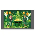 Close-up of St. Patrick's Day banner featuring leprechauns, shamrocks and gold coins - Irish Festival Poster 11
