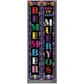 Bannières de porte Jour des Morts avec têtes de mort colorées et motifs festifs - Style Se Souvenir Fond Noir 021