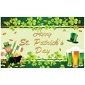 Detail of St. Patrick's Day banner featuring Leprechaun, clover, and gold coins - Irish Festival Poster 30