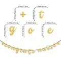 Specifiche dettagliate delle dimensioni per lo striscione Congrats Nurse in oro glitterato - Congrats Nurse Oro Glitterato